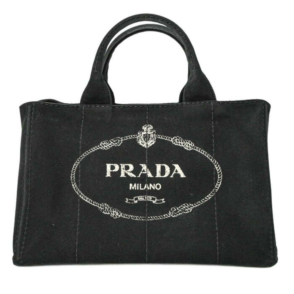 PRADA Black Canvas Shoulder Bag - Picture 2 of 16